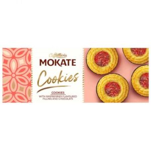 Mokate Cookies with Raspberry Filling & Chocolate (150g)